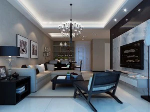 stylish luxury home decoration - living room 6131 3D Model
