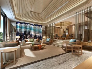 时尚奢华家居装饰-客厅6132 3D 模型