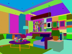 stylish luxury home decoration - living room 6133 3D Model