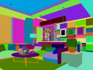 stylish luxury home decoration - living room 6133 3D Model
