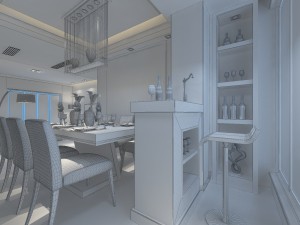 stylish luxury home decoration - living room 6134 3D Modell