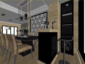 stylish luxury home decoration - living room 6134 3D Modell