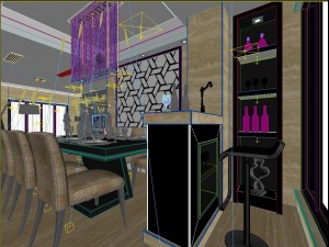 stylish luxury home decoration - living room 6134 3D Modell