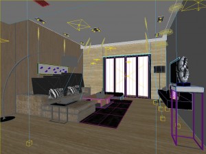 stylish luxury home decoration - living room 6134 3D Modell