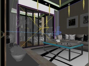 stylish luxury home decoration - living room 6135 3D Model