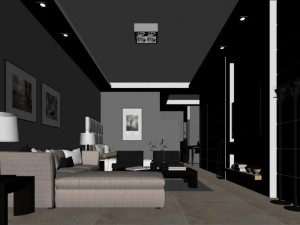 stylish luxury home furnishings - living room 6136 Model 3D
