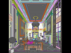 stylish luxury home decoration - living room 6137 Modèle 3D