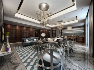 stylish luxury home decoration - living room 6139 Modelo 3D