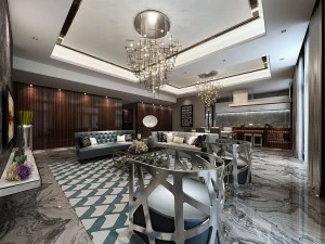şık l&uuml;ks ev dekorasyonu - oturma odası 6139 3D Model