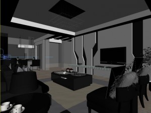 stylish luxury home decoration - living room 6140 Modelo 3D