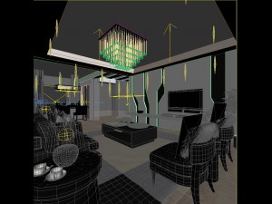 stylish luxury home decoration - living room 6140 Modelo 3D