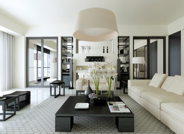 stylish luxury home decoration - living room 6141 3D Model .c4d .max .obj .3ds .fbx .stl .blend