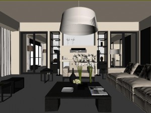 stylish luxury home decoration - living room 6141 3D Model