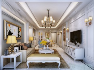 stylish luxury home decoration - living room 6144 3D मॉडल