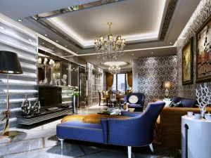 ameublement de luxe &eacute;l&eacute;gant - salon 6148 Modèle 3D