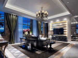 stylish luxury home decoration - living room 6149 3D Model