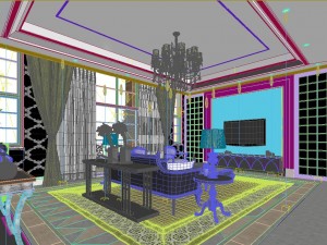 stylish luxury home decoration - living room 6149 3D Model