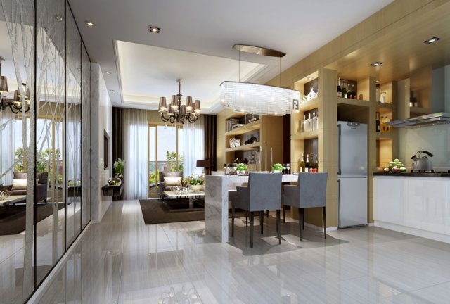 stylish luxury home decoration - living room 6150 Modelo 3D .c4d .max .obj .3ds .fbx .stl .blend 