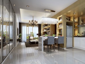 stylish luxury home decoration - living room 6150 3D-Modell