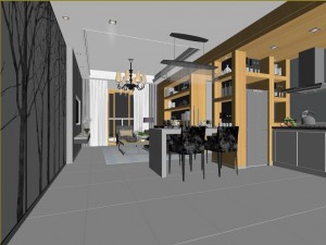 stylish luxury home decoration - living room 6150 Modelo 3D