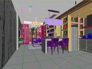 stylish luxury home decoration - living room 6150 Modelo 3D