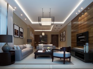 stylish luxury home decoration - living room 6238 Model 3D