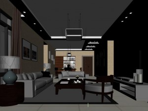 stylish luxury home decoration - living room 6238 3D 模型