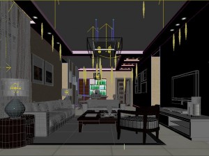 stylish luxury home decoration - living room 6238 3D 模型