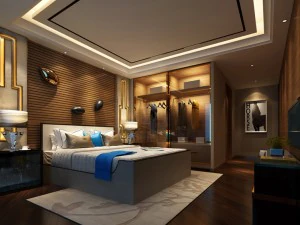 lüks lüks ev dekorasyonu - yatak odası 6101 3D Model