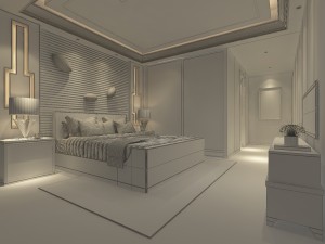 luxury luxury home decoration - bedroom 6101 3D Model
