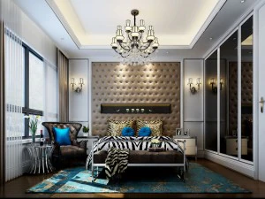 luksusowa luksusowa dekoracja domu - sypialnia 6103 Model 3D