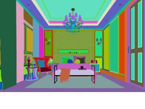 luxury luxury home decoration - bedroom 6103 Model 3D
