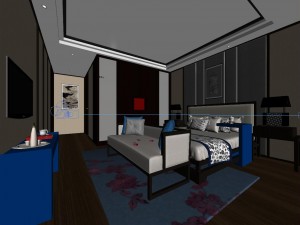 luxury luxury home decoration - bedroom 6104 Modello 3D