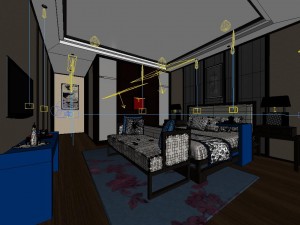 luxury luxury home decoration - bedroom 6104 Modello 3D