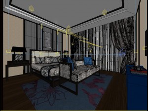 luxury luxury home decoration - bedroom 6104 Modello 3D