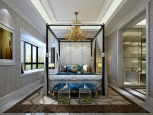 şık lüks ev dekorasyonu - yatak odası 6105 3D Model