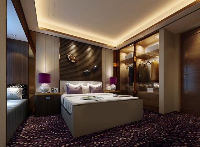luxury luxury home decoration - bedroom 6106 3D Model .c4d .max .obj .3ds .fbx .stl .blend 