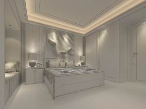 luxury luxury home decoration - bedroom 6106 3D Model