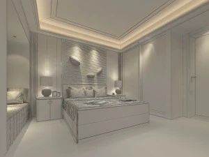 luxury luxury home decoration - bedroom 6106 3D Model