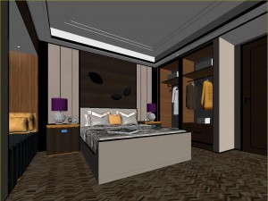 luxury luxury home decoration - bedroom 6106 3D Model