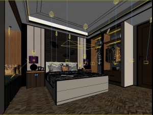 luxury luxury home decoration - bedroom 6106 3D Model