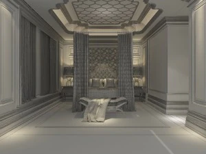 luxury luxury home decoration - bedroom 6108 3D Model