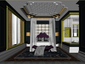 luxury luxury home decoration - bedroom 6108 3D Model