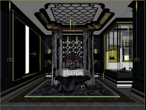 luxury luxury home decoration - bedroom 6108 3D Model