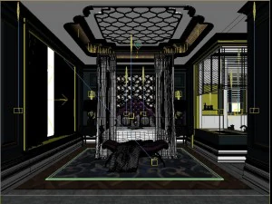 luxury luxury home decoration - bedroom 6108 3D Model