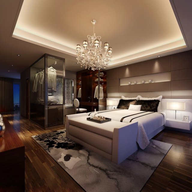 luxury luxury home decoration - bedroom 6109 Modello 3D .c4d .max .obj .3ds .fbx .stl .blend 