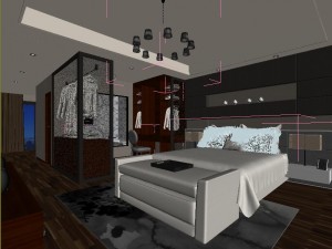 luxury luxury home decoration - bedroom 6109 Modello 3D