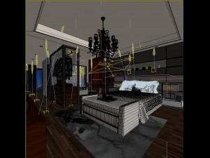 luxury luxury home decoration - bedroom 6109 Modello 3D