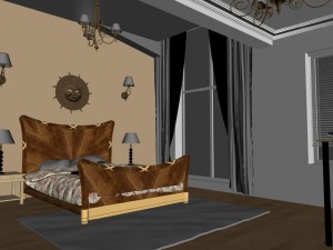 fashion concise single apartment 5101 3D 모델