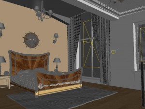 fashion concise single apartment 5101 3D 모델